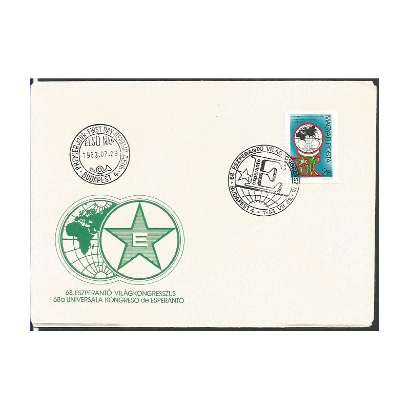 Węgry 1983, Esperanto. FDC