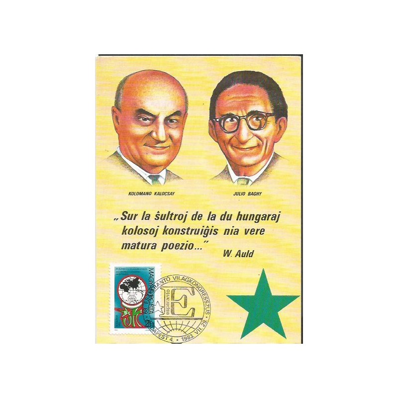 Węgry 1983, Esperanto. Karta maksimum