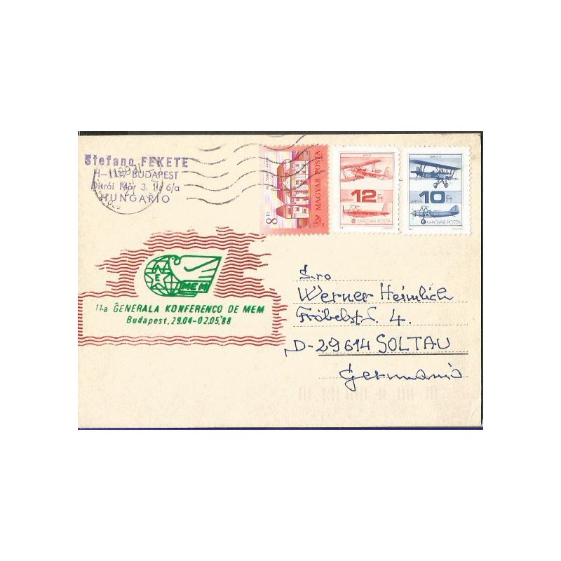 Węgry 1988, Esperanto. Datownik