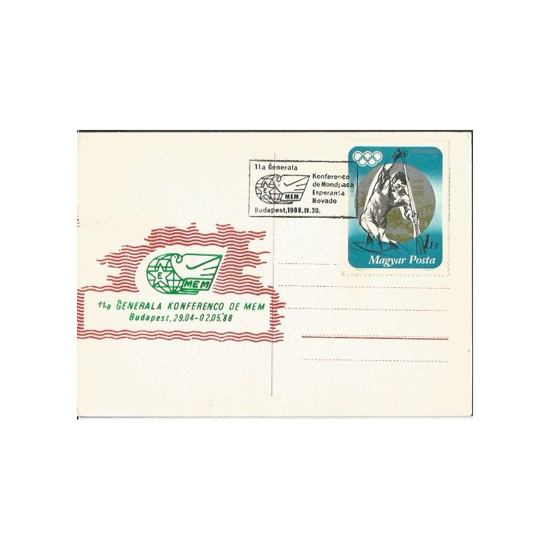 Węgry 1988, Esperanto. Datownik