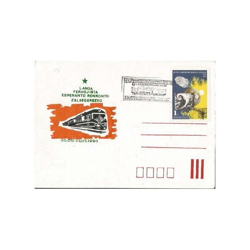 Węgry 1990, Esperanto, kolej. Datownik