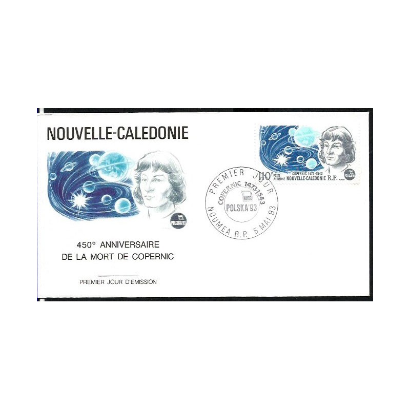 Nowa Kaledonia 1993, Astronomia. Mikołaj Kopernik. Polska ŚWF Poznań. FDC