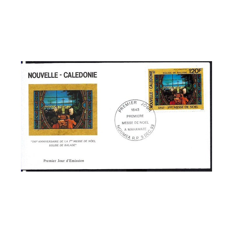 Nowa Kaledonia 1993, Boże Narodzenie, msza. FDC