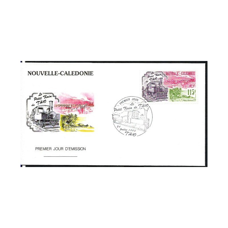 Nowa Kaledonia 1993, Kolej, lokomotywa. FDC