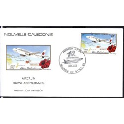 Nowa Kaledonia 1993, Lotnictwo, mapa. FDC