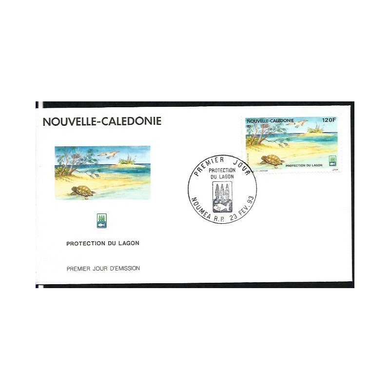 Nowa Kaledonia 1993, Ochrona przyrody, żółw, ptak, ryba. FDC