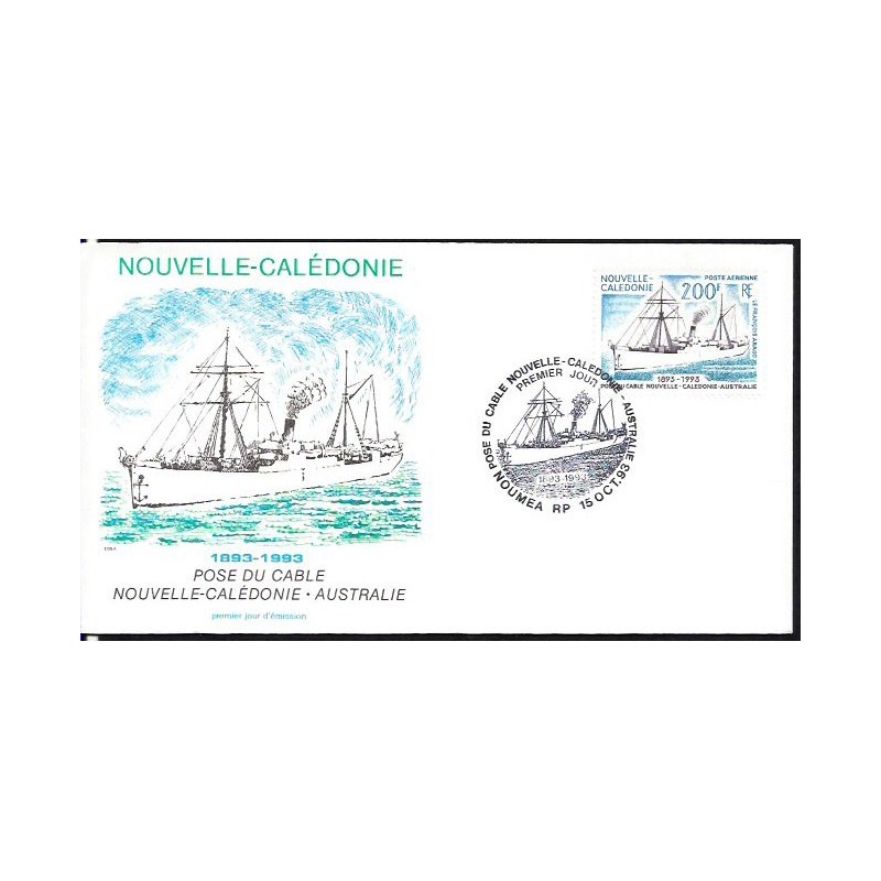 Nowa Kaledonia 1993, Telekomunikacja, statek. FDC