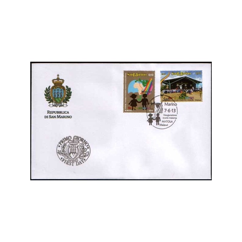 San Marino 2013, Pomoc dla Afryki, Malawi, fundacja. FDC