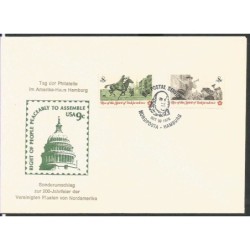 USA 1976, 200 lat USA, prezydent Franklin. Datownik US Postal Service Nordposta Hamburg