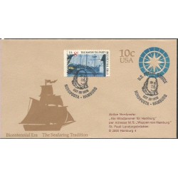 USA 1976, 200 lat USA, prezydent Franklin. Datownik US Postal Service Nordposta Hamburg