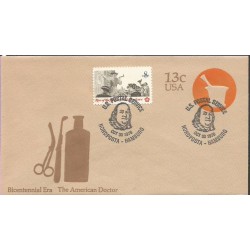 USA 1976, 200 lat USA, prezydent Franklin. Datownik US Postal Service Nordposta Hamburg