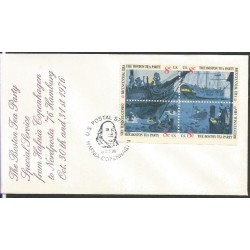 USA 1976, 200 lat USA, prezydent Franklin. Datownik US Postal Service Hafnia Kopenhaga