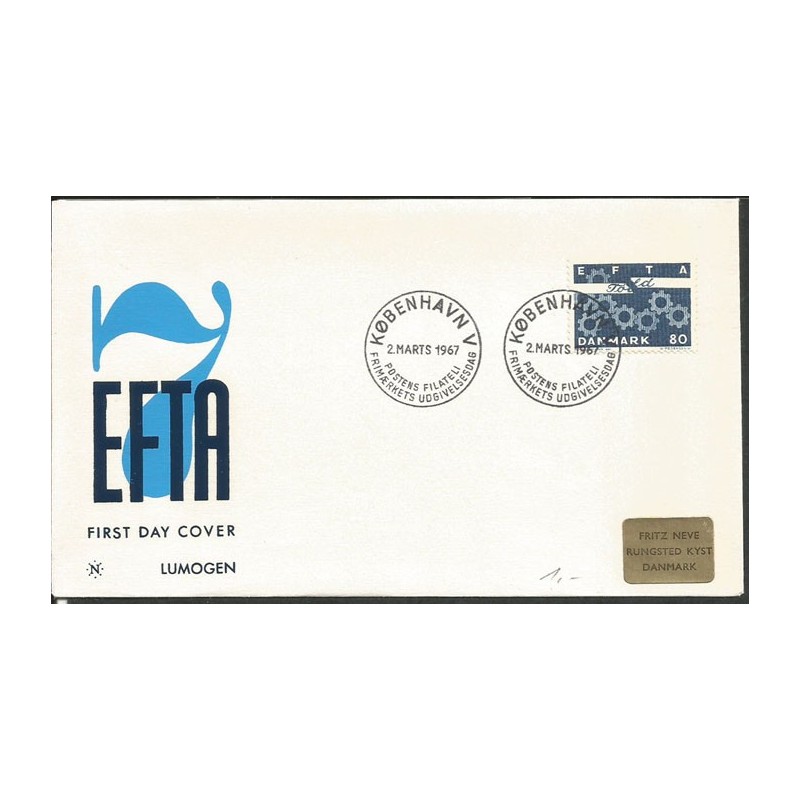 Dania 1967, EFTA, Unia Europejska. FDC