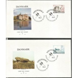 Dania 1983, Turystyka, mapa. CZ. SŁANIA. 2 FDC