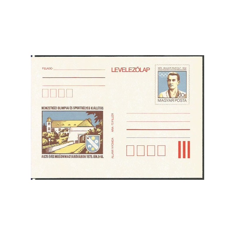 Węgry 1979, Olimpiada Paryż 1900, lekkoatletyka. R. Bauer. Cp