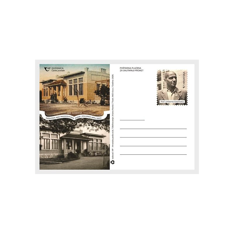 Chorwacja 2026, Muzeum Historii Naturalnej i Zoo w Splicie. Karta pocztowa