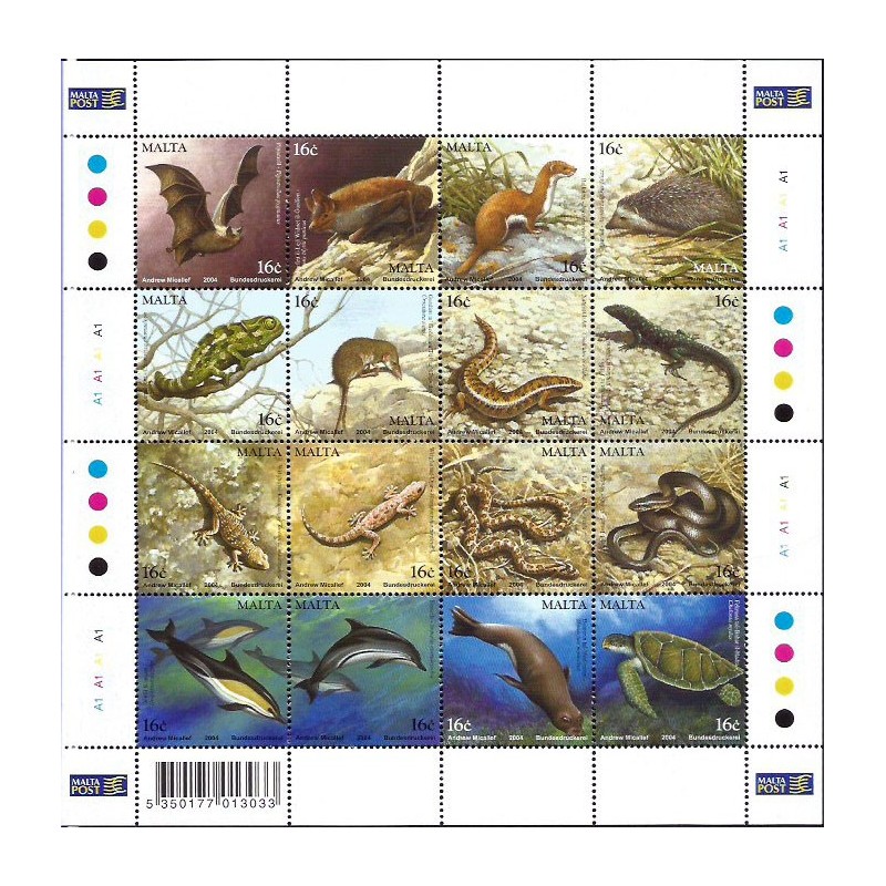 Malta 2004, Fauna: ssaki, gady i płazy **
