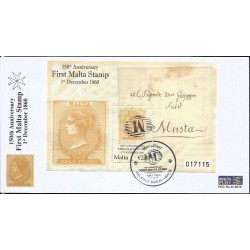 Malta 2010, Pierwszy znaczek, 150 lat. FDC