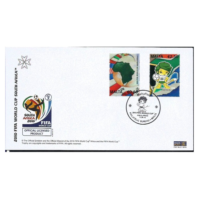 Malta 2010, Piłka nożna, MŚ RPA. FDC