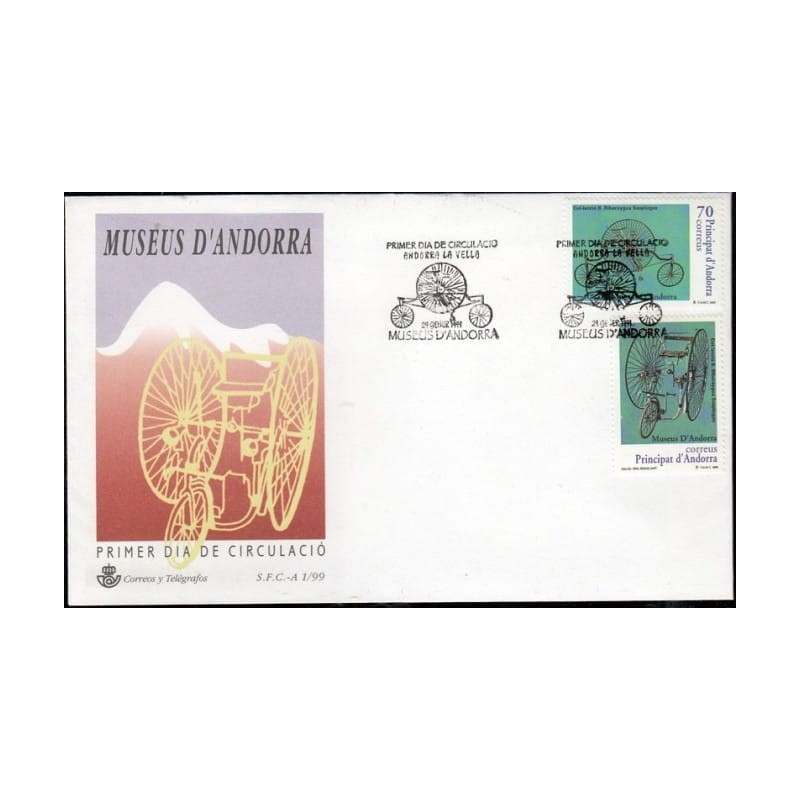 Andora Hiszp. 1999, Rowery, muzeum . FDC