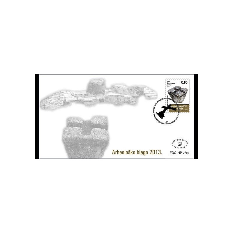 Bośnia 2013, Archeologia: cmentarz chrześcijański. FDC