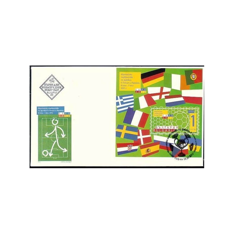 Bułgaria 2012, Piłka nożna EURO 2012 Polska. FDC