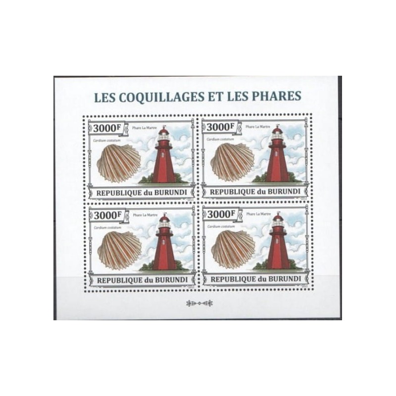 Burundi 2013, Latarnie morskie, muszle morskie **