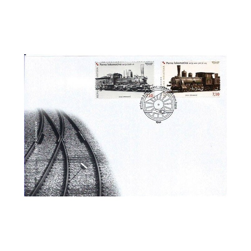 Chorwacja 2010, Kolej, lokomotywy. FDC