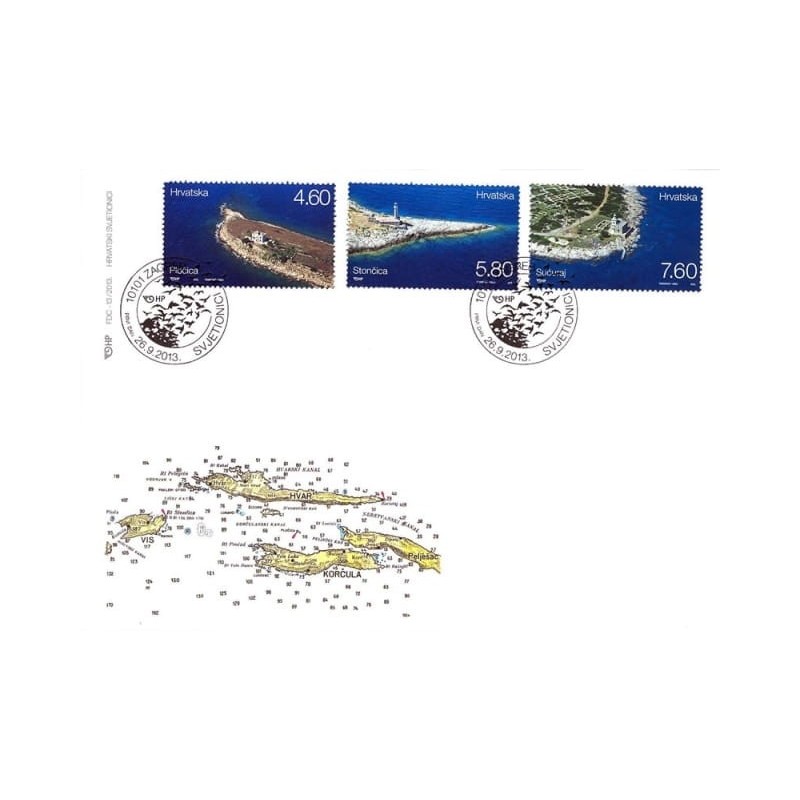 Chorwacja 2013, Latarnie morskie FDC