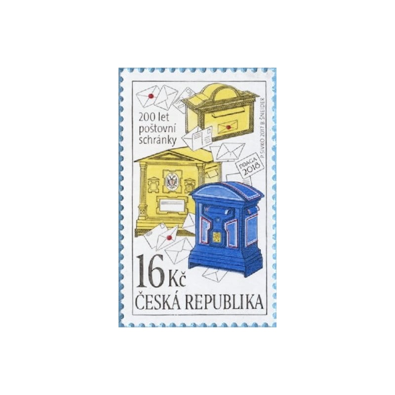 Czechy 2017, Poczta, skrzynka na listy 200 lat **