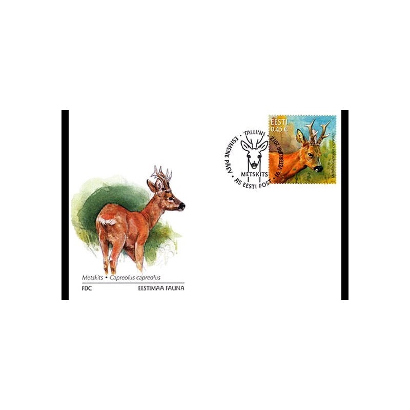 Estonia 2012, Zwierzęta: Jeleń. FDC