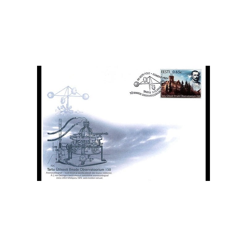 Estonia 2015, Astronomia, Obserwatorium w Tartu. FDC