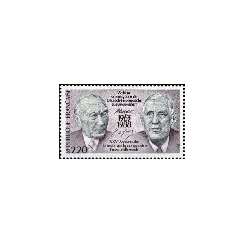 Francja 1988, Dyplomacja, de Gaulle Adenauer **