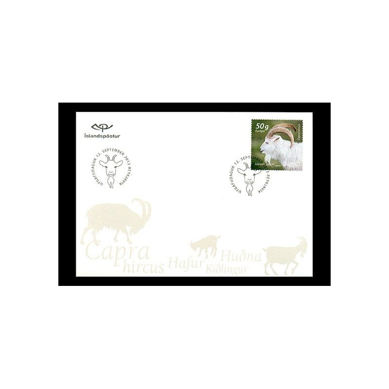 Islandia 2013, Zwierzęta: koza domowa FDC