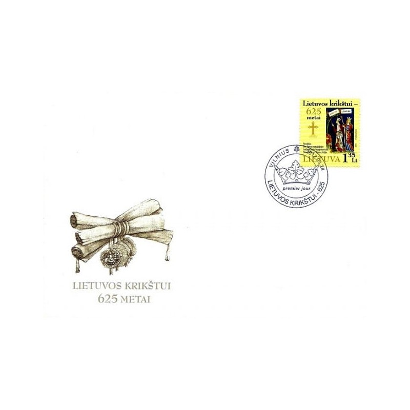 Litwa 2012, 625 lat chrztu Litwy. FDC