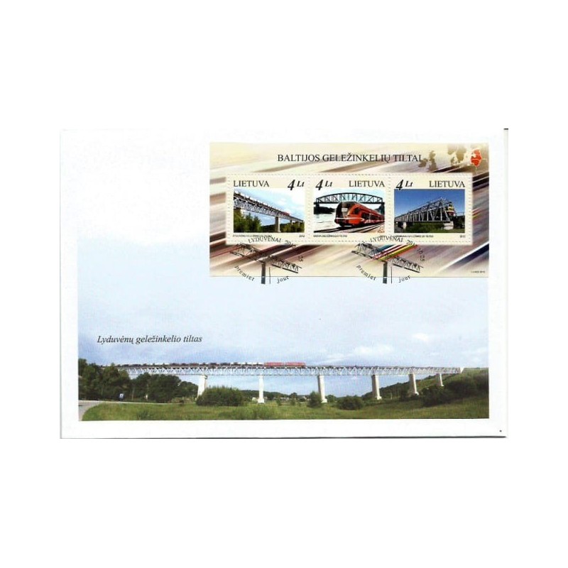 Litwa 2012, Kolej, mosty, blok FDC