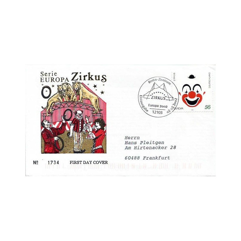 Niemcy 2002, EUROPA CEPT: cyrk. FDC