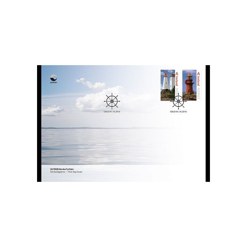 Norwegia 2016, Latarnie morskie. FDC