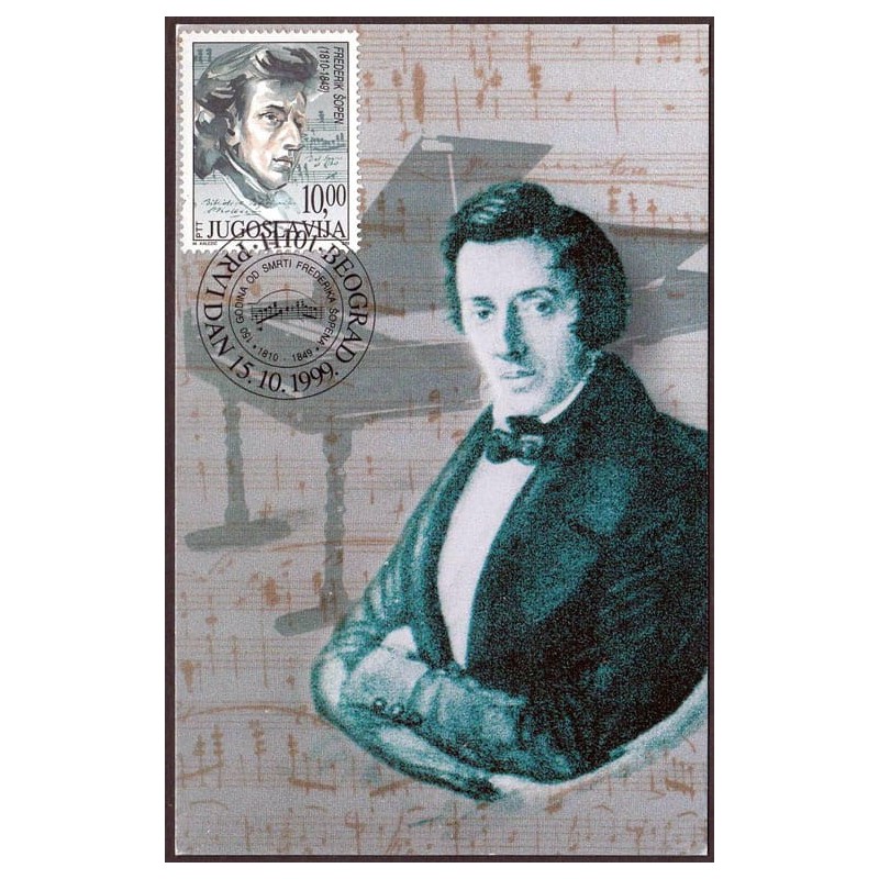 Jugosławia 1999, F. Chopin, Muzyka. Karta maksimum