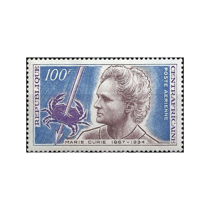 Republika Śr. Afryki 1968, Maria Curie, Nobel **