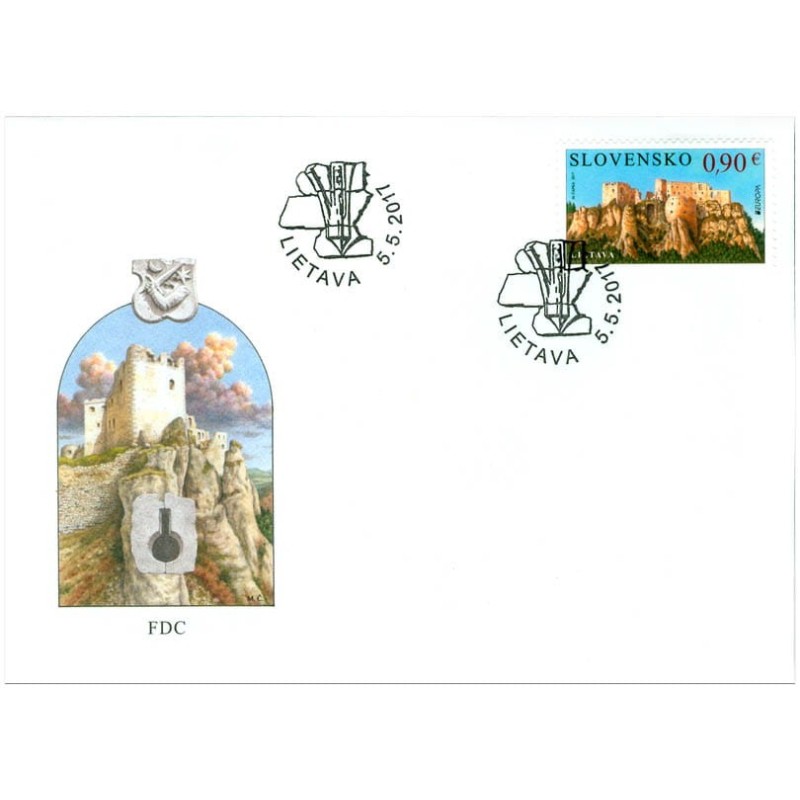 Słowacja 2017, EUROPA CEPT: Zamki. FDC