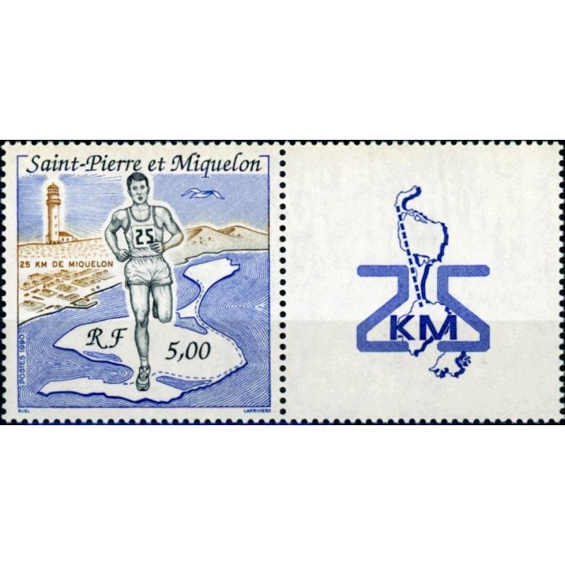 Saint-Pierre i Miquelon 1990, Pół maraton, latarnia morska **