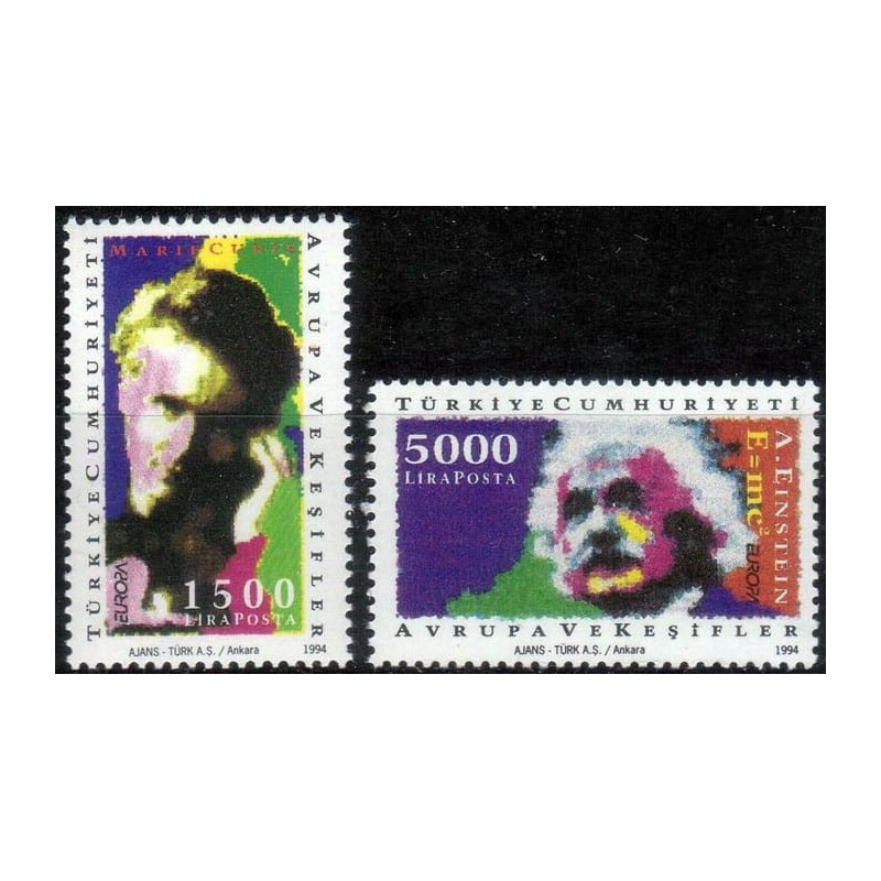 Turcja 1994: EUROPA CEPT: Maria Curie, Einstein **