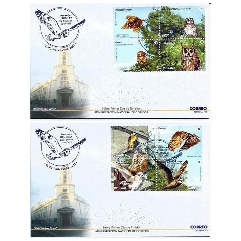 Urugwaj 2015, Ptaki: sowy FDC