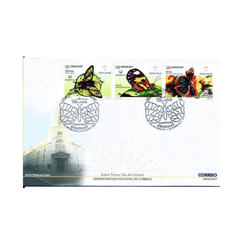 Urugwaj 2016, Fauna, owady: motyle. FDC