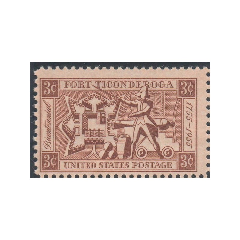 USA 1955, Fort Ticonderoga, wojna USA o niepodległość **