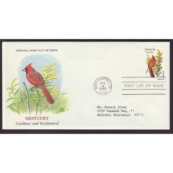 USA Ptaki i kwiaty: Kardynał Nawłoć FDC 1982