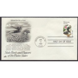 USA Ptaki i kwiaty: Nur Orchidea FDC 1982