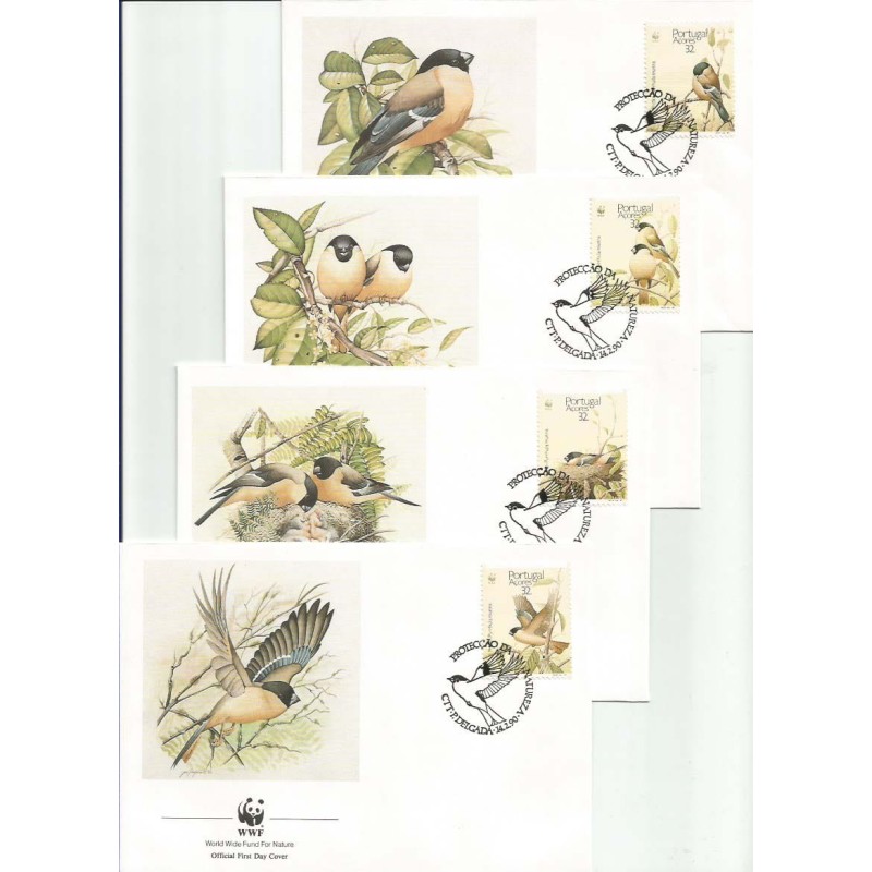 Azory (Portugalia) 1990, WWF: Ptak gil. FDC