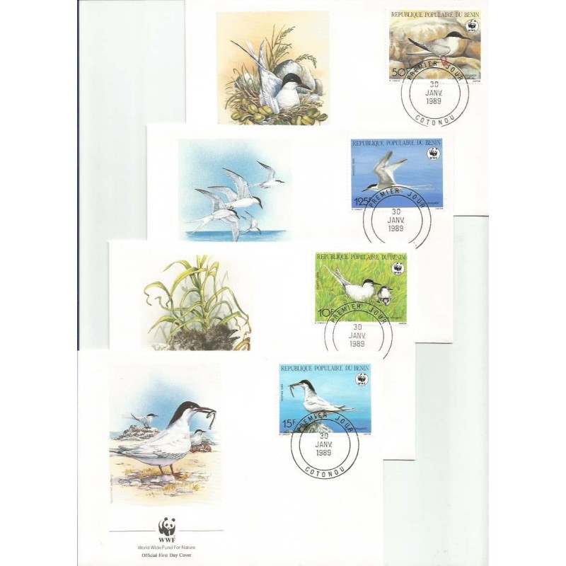 Benin 1989, WWF: Ptak rybitwa. FDC
